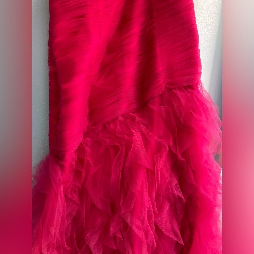 Atelier Alyce Boutique Collections Prom Dress Pink Size 4 NWT Ruffles 1 shoulder - Picture 4 of 9